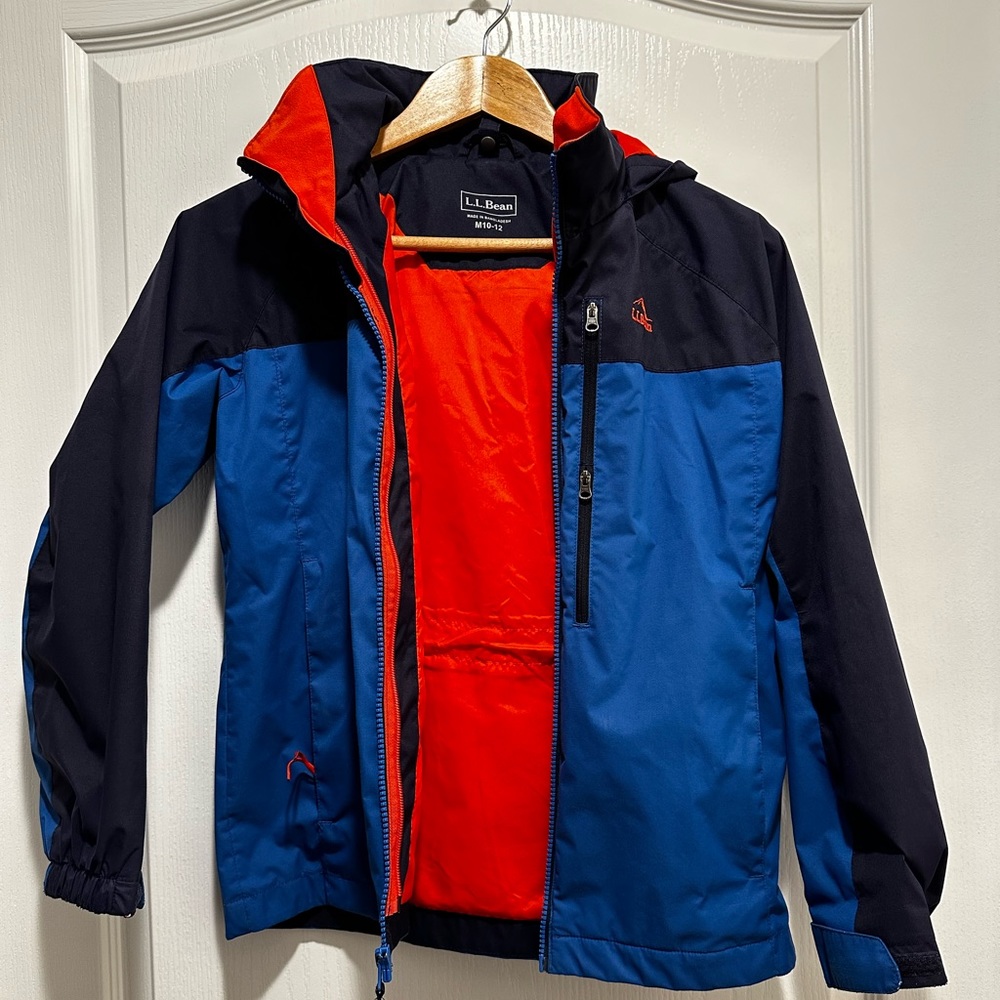 L.L Bean Blue & Orange Hooded Jacket - Picture 9 of 16